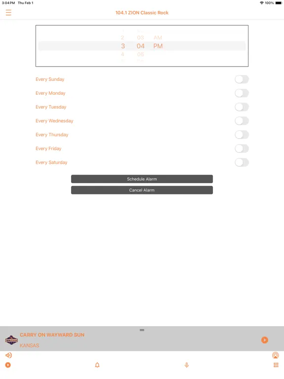 Zrzuty ekranu 104.1 ZION iPad 