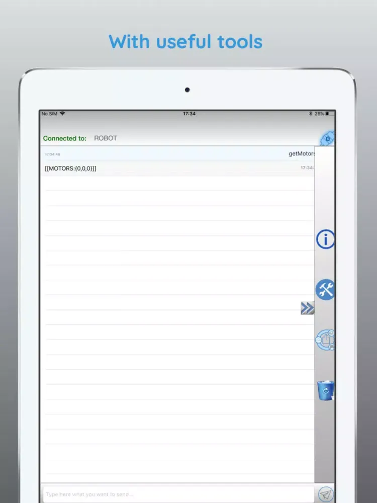 BTCommander - Serial port HM10 iPad 应用截图