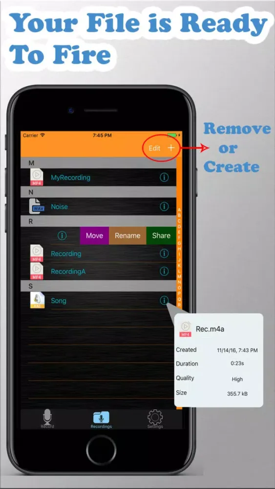 LF Recorder - HD Voice Record, play & edit audio應用截圖