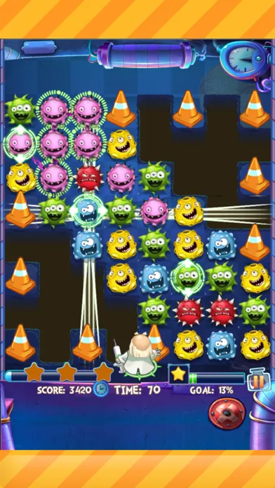 Crazy Doctor VS Weird Virus 2 Free - A matching puzzle game Screenshots