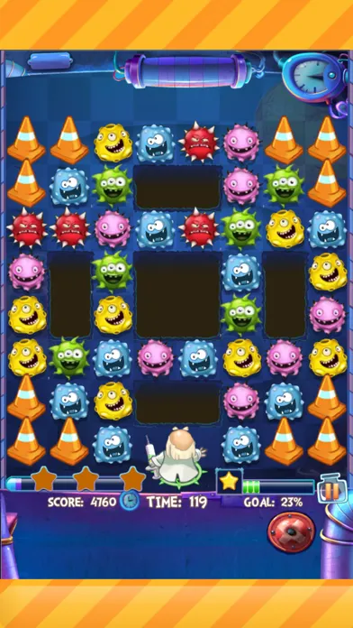 Crazy Doctor VS Weird Virus 2 Free - A matching puzzle game Screenshots
