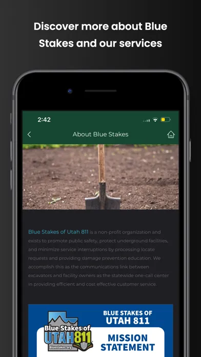 Capturas de tela do Blue Stakes of Utah 811