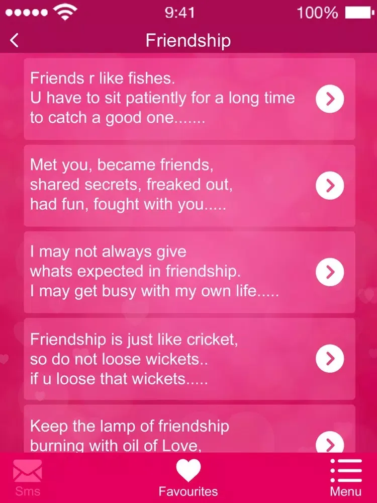 Capturas de pantalla de 50,000+ Love Text Messages iPad 