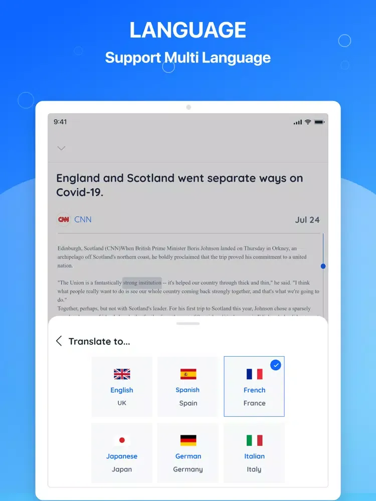 Capturas de pantalla de Audio Text Reader News iPad 
