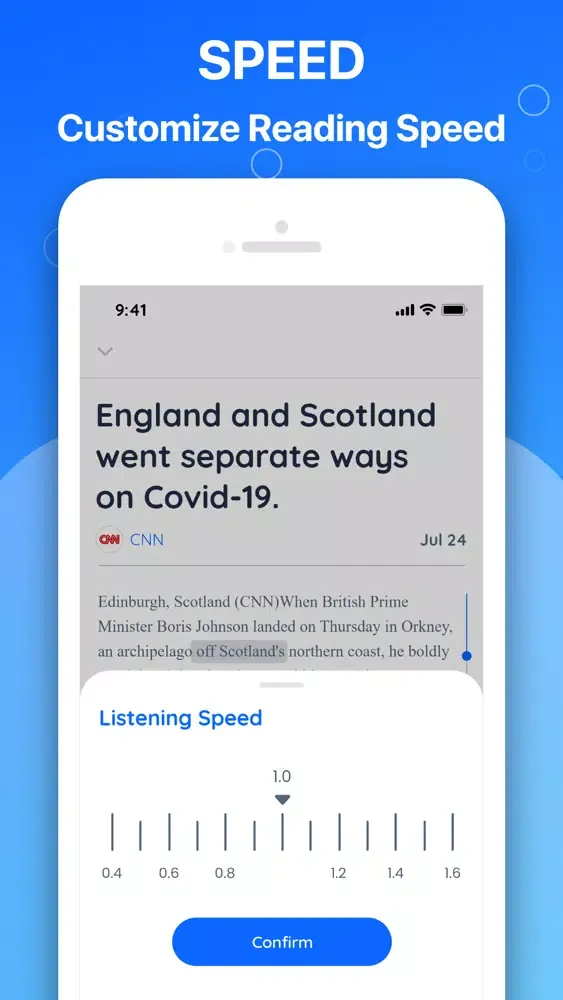 Capturas de pantalla de Audio Text Reader News