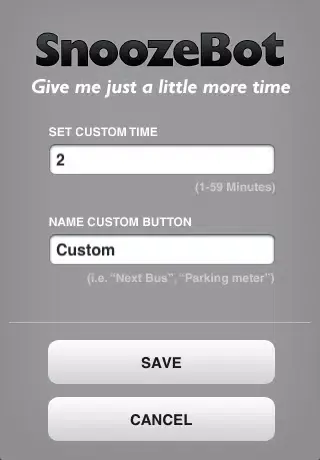 Captures d'écran de SnoozeBot - timer for sleep, workouts, cooking, etc