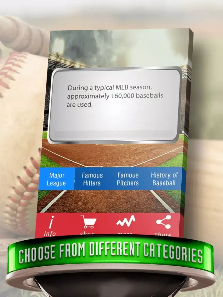 Capturas de tela do Baseball Facts Ultimate FREE - Pitcher, Batter, League and History Trivia iPad 