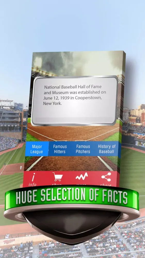 Capturas de tela do Baseball Facts Ultimate FREE - Pitcher, Batter, League and History Trivia