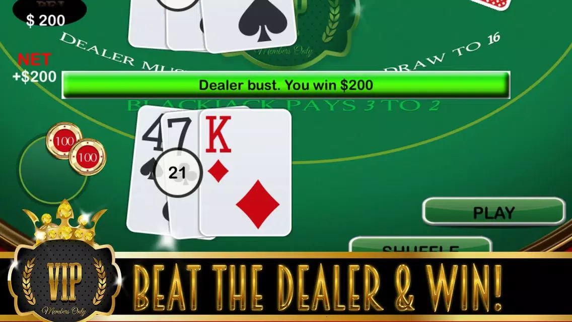 Captures d'écran de Blackjack VIP - Lucky 21 Casino Chips