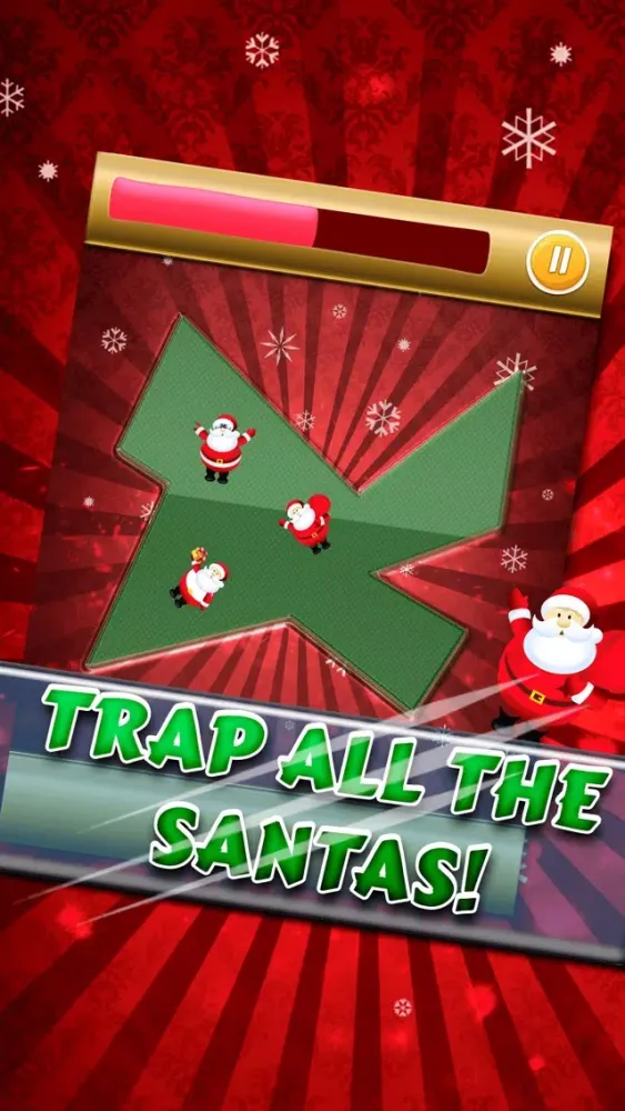 Tangkapan skrin Christmas Swipe - Happy Santas Slice Game!