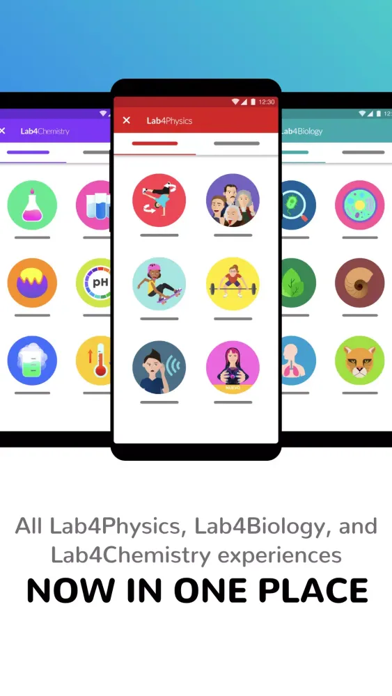 Capturas de tela do Lab4U