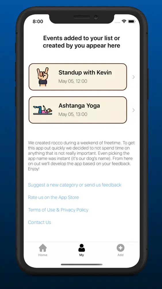 Capturas de pantalla de rocco app