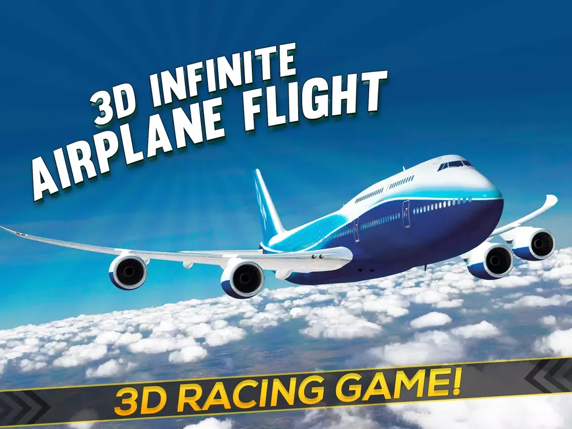 3D Infinite Airplane Flight - Free Plane Racing Simulation Game iPad  Ekran Görüntüleri