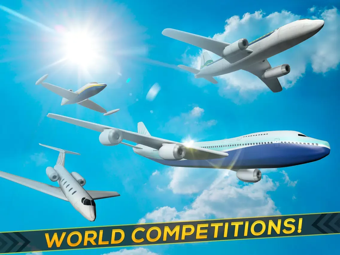 3D Infinite Airplane Flight - Free Plane Racing Simulation Game iPad  Ekran Görüntüleri