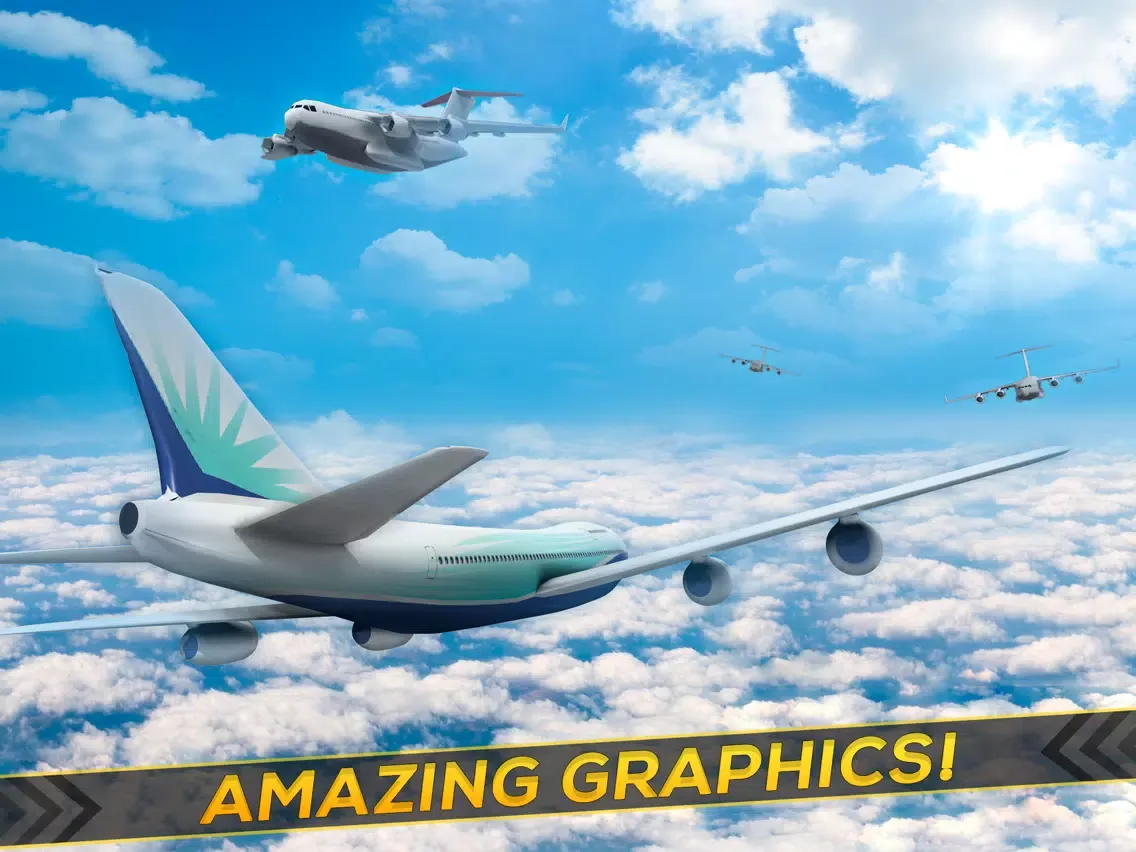 3D Infinite Airplane Flight - Free Plane Racing Simulation Game iPad  Ekran Görüntüleri