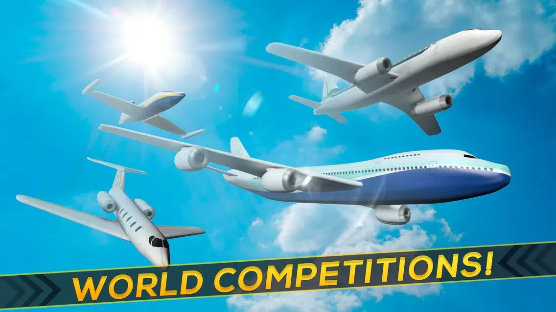 3D Infinite Airplane Flight - Free Plane Racing Simulation Game Ekran Görüntüleri