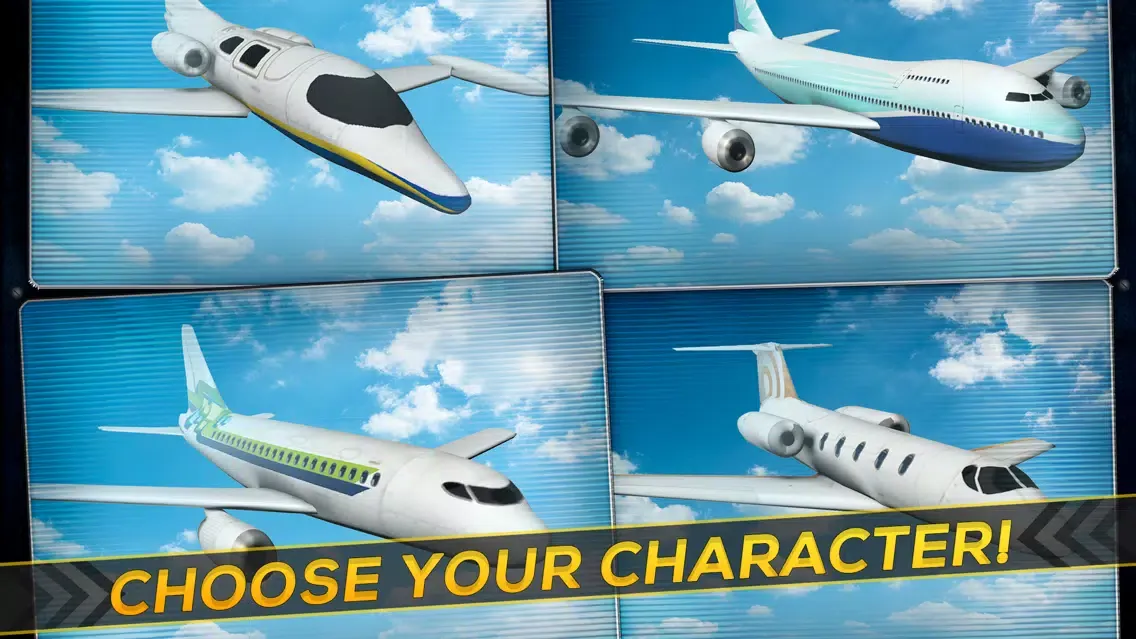 3D Infinite Airplane Flight - Free Plane Racing Simulation Game Ekran Görüntüleri