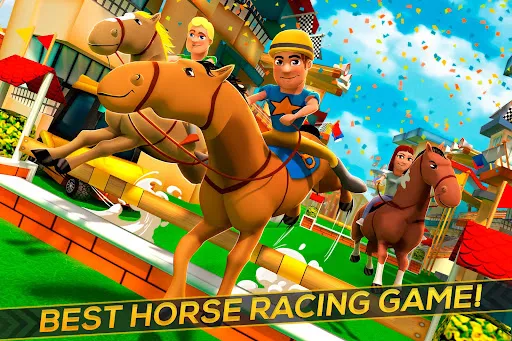 Cartoon Horse Riding: Run Race سکرین شاٹس