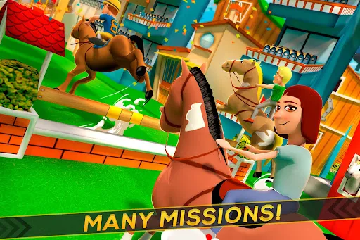 Cartoon Horse Riding: Run Race سکرین شاٹس