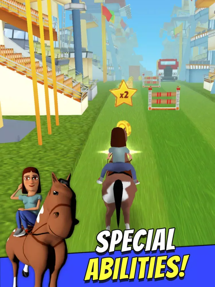 صور Cartoon Horse Riding Free - Horsemanship Equestrian Race Game iPad 