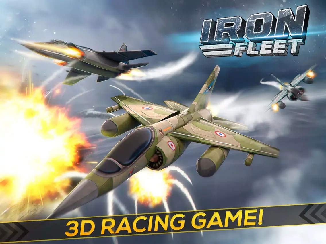 Iron Fleet Free: Air Force Jet Fighter Plane Game iPad  Screenshots