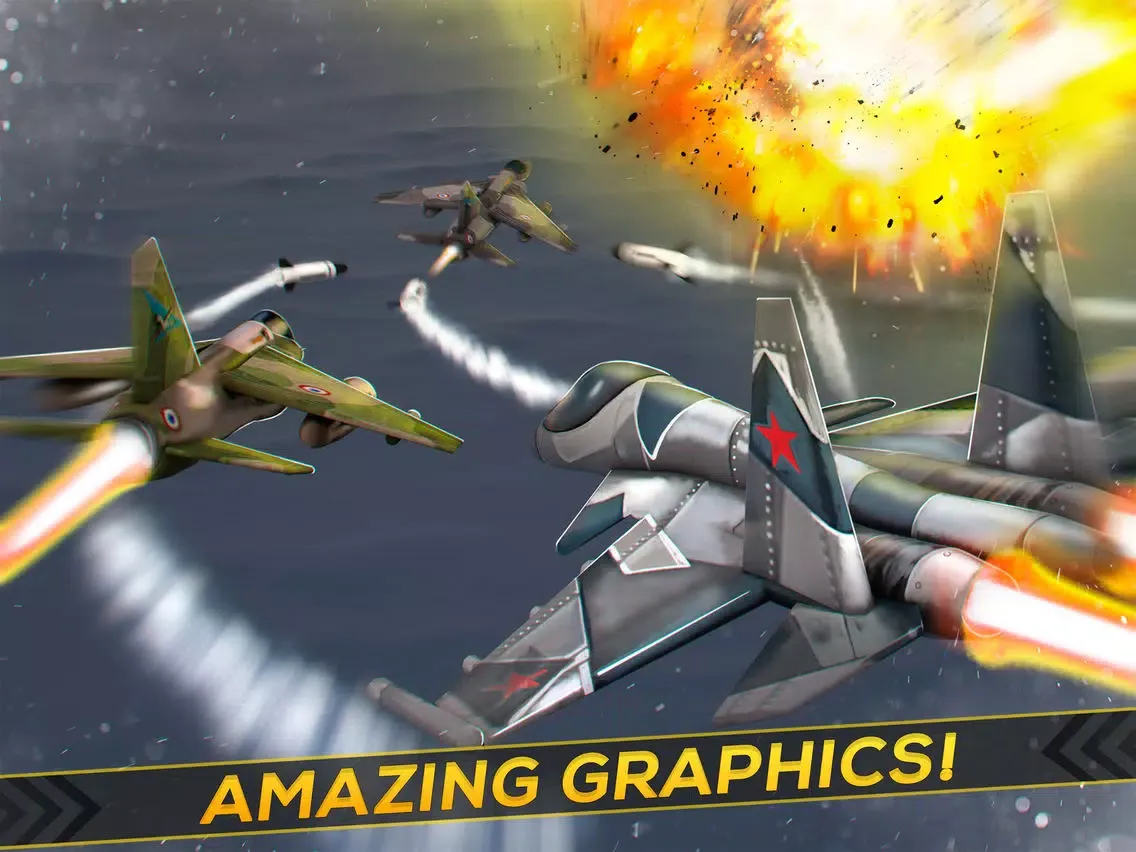 Iron Fleet Free: Air Force Jet Fighter Plane Game iPad  Screenshots