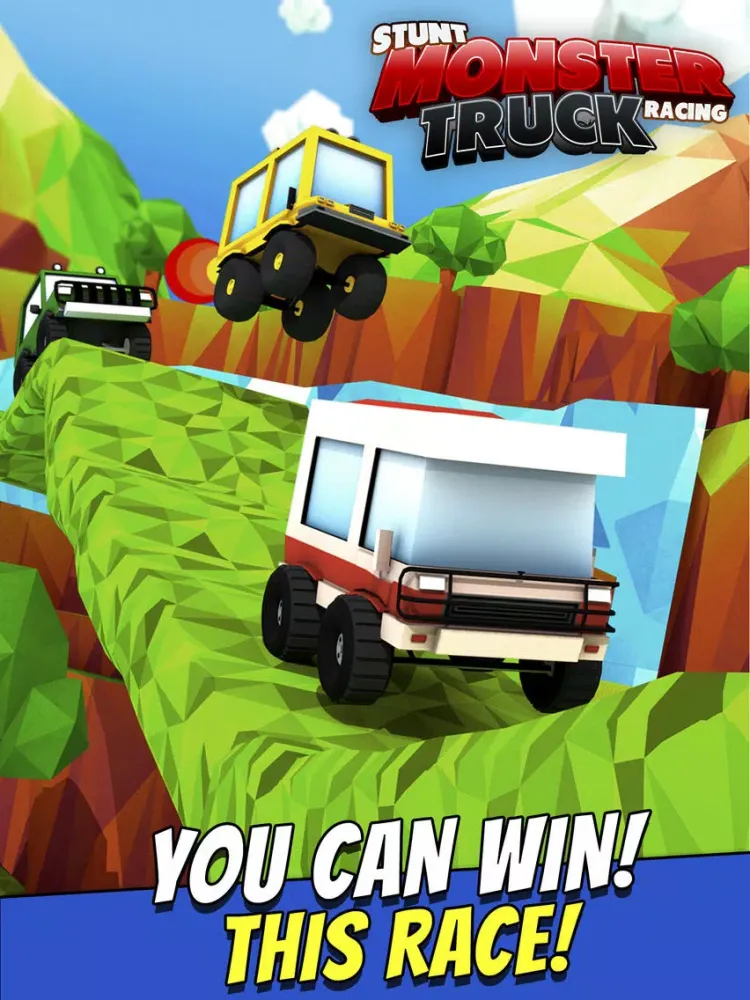 Tangkapan skrin Stunt Monster Truck Racing - Offroad 4x4 Car Destruction Game Free iPad 