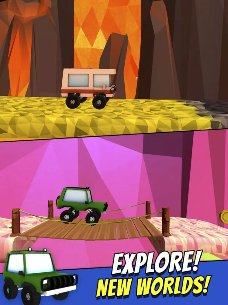 Tangkapan skrin Stunt Monster Truck Racing - Offroad 4x4 Car Destruction Game Free iPad 
