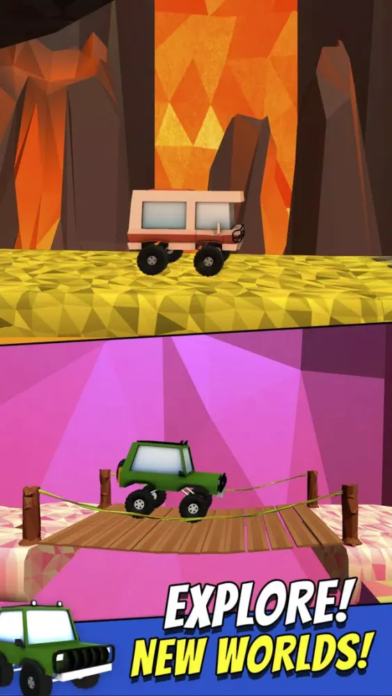 Tangkapan skrin Stunt Monster Truck Racing - Offroad 4x4 Car Destruction Game Free