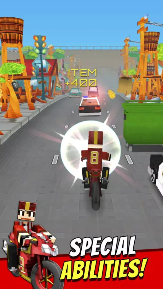 Super Bike Runner - Free 3D Blocky Motorcycle Racing Games Screenshots