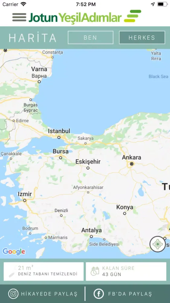 Tangkapan layar Jotun YeşilAdımlar