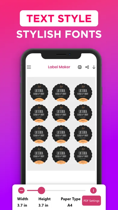 Tangkapan skrin Label Maker Design & Printer