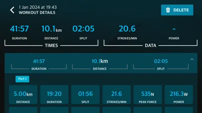 Ảnh chụp màn hình của RP3 Rowing Lite