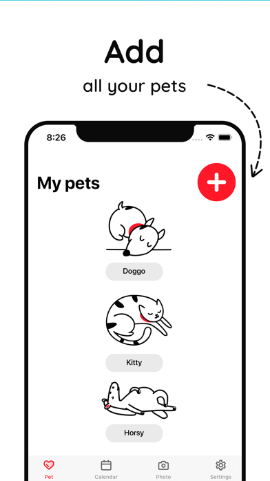Screenshot di 4Paws: Pet Health Tracking App