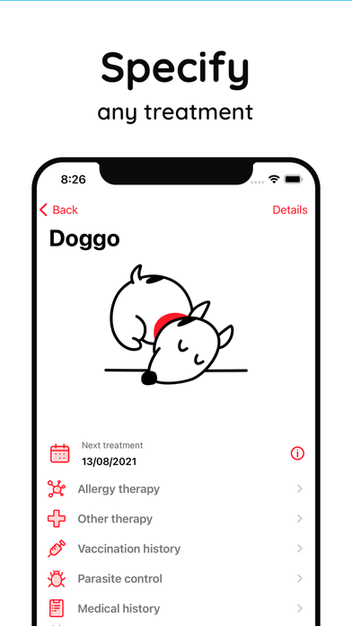 Screenshot di 4Paws: Pet Health Tracking App
