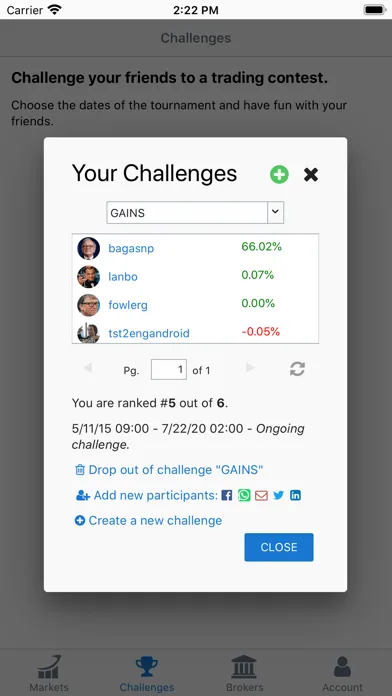 Tangkapan skrin Virtual Trading Simulator