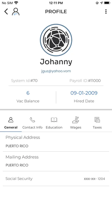 Zrzuty ekranu LP Mobile Employee