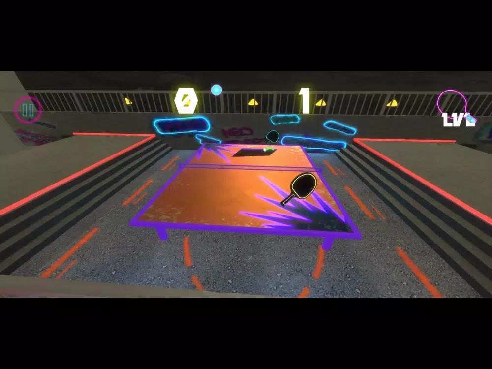 Table Destroyer: Neon Tennis iPad  स्क्रीनशॉट
