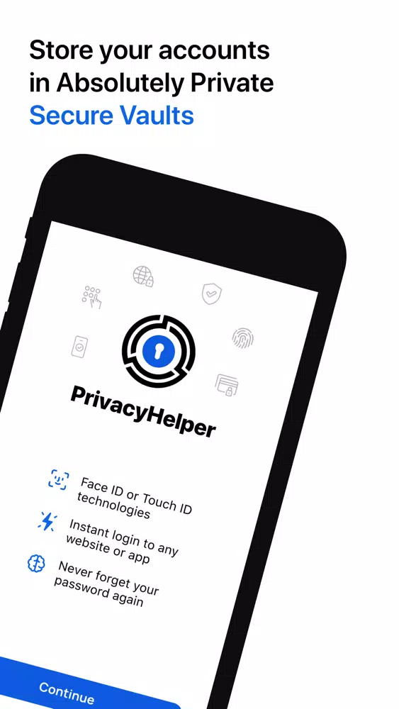 Capturas de tela do PrivacyHelper: Password Keeper