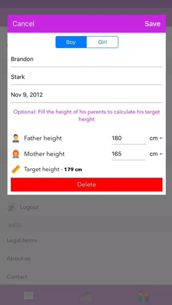 Child Growth & Percentiles應用截圖