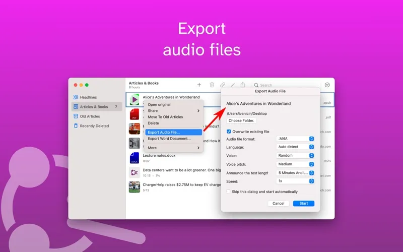 Speech Central: Text to Speech Screenshots