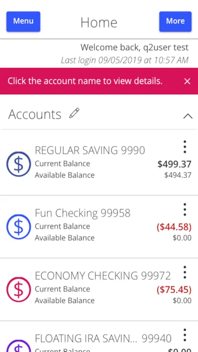 Captures d'écran de La Capitol FCU