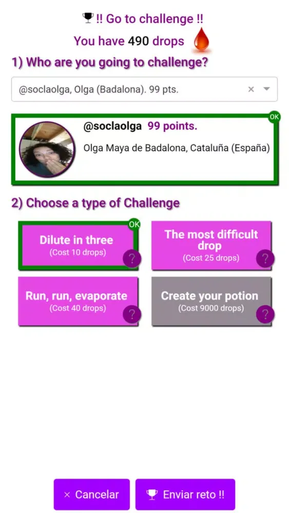 Captures d'écran de Young Living Challenge