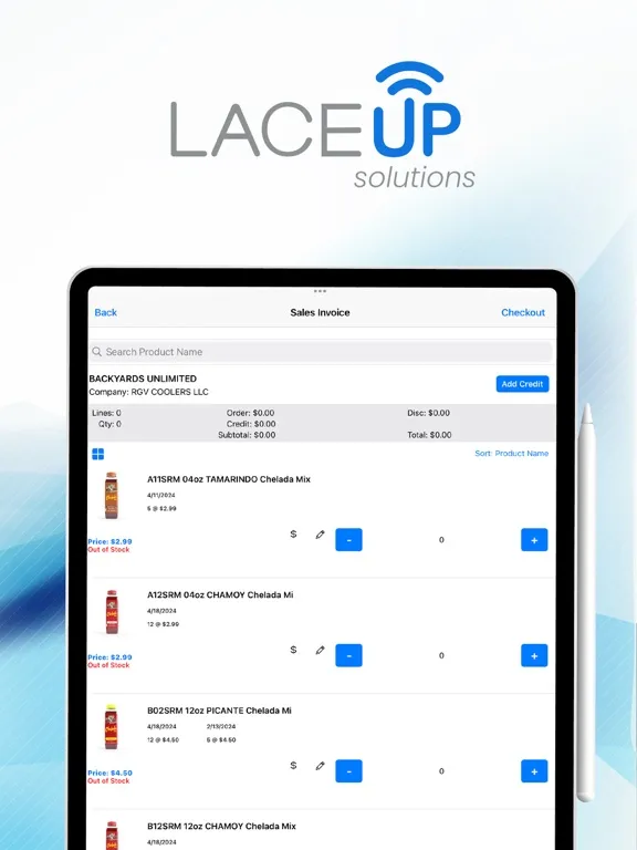 Captures d'écran de laceup iPad 