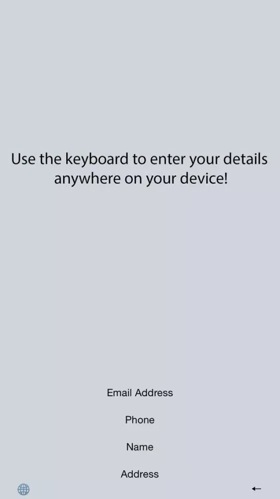 Capturas de pantalla de myInfo - Simple keyboard to enter your details!