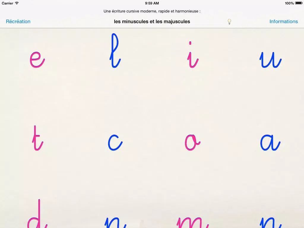 Capturas de pantalla de Ecriture moderne cursive à l'école : GS, CP, CE1 - minuscules et majuscules iPad 