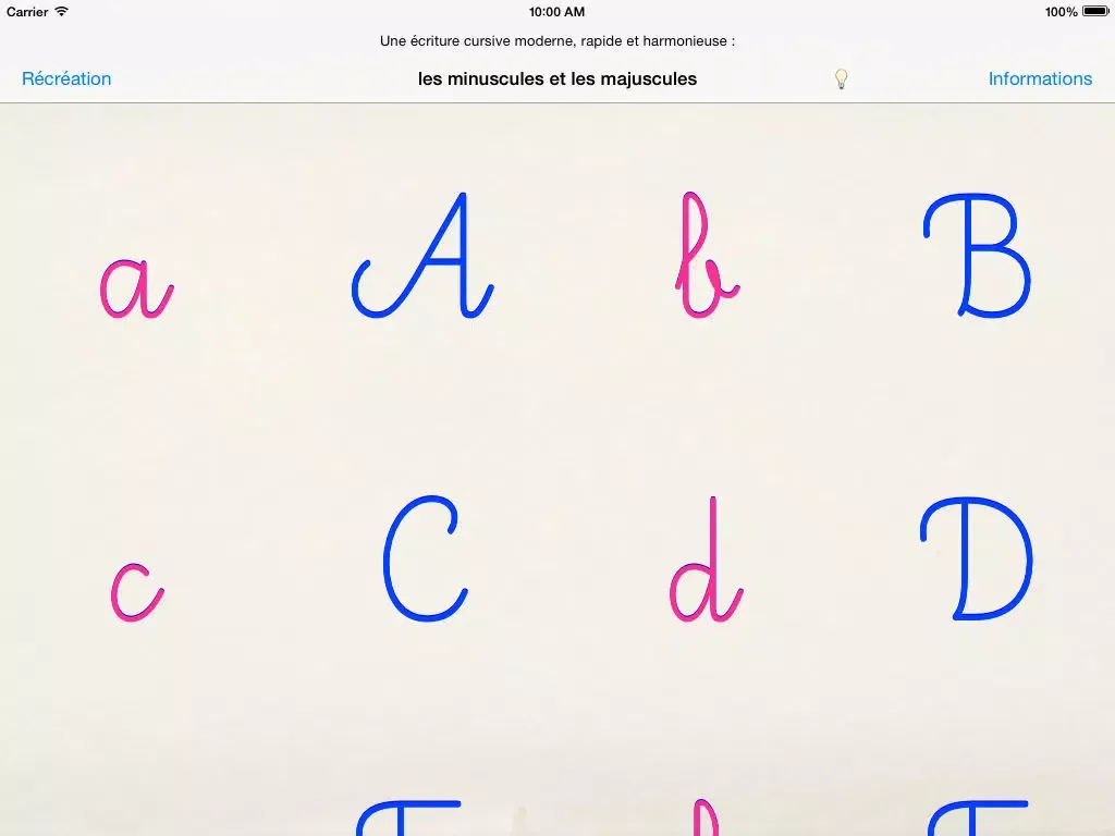 Capturas de pantalla de Ecriture moderne cursive à l'école : GS, CP, CE1 - minuscules et majuscules iPad 