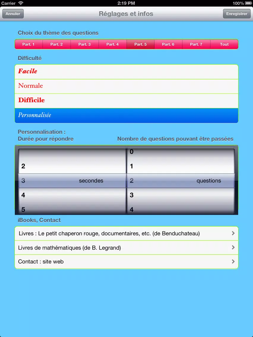 Quiz d'anglais niveau 2 - débutants iPad  Ekran Görüntüleri