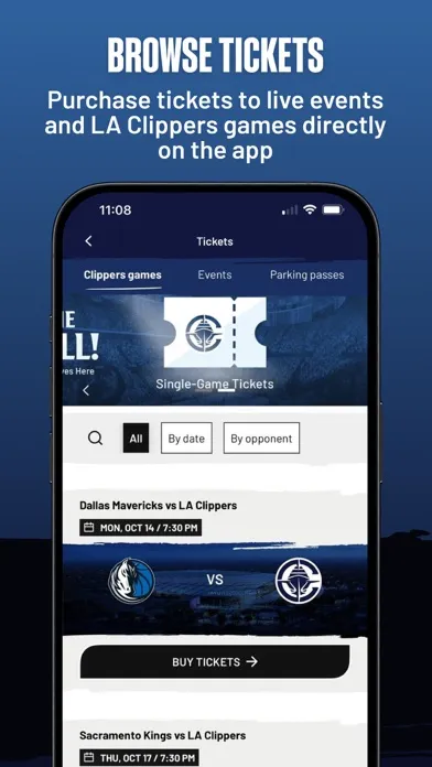Tangkapan skrin LA Clippers + Intuit Dome