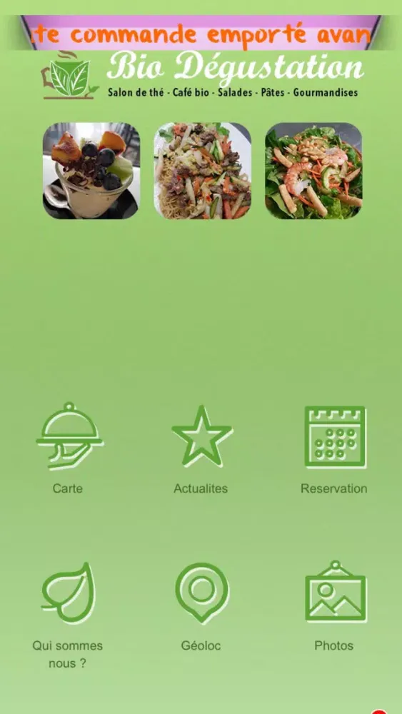 Ảnh chụp màn hình của Bio Dégustation
